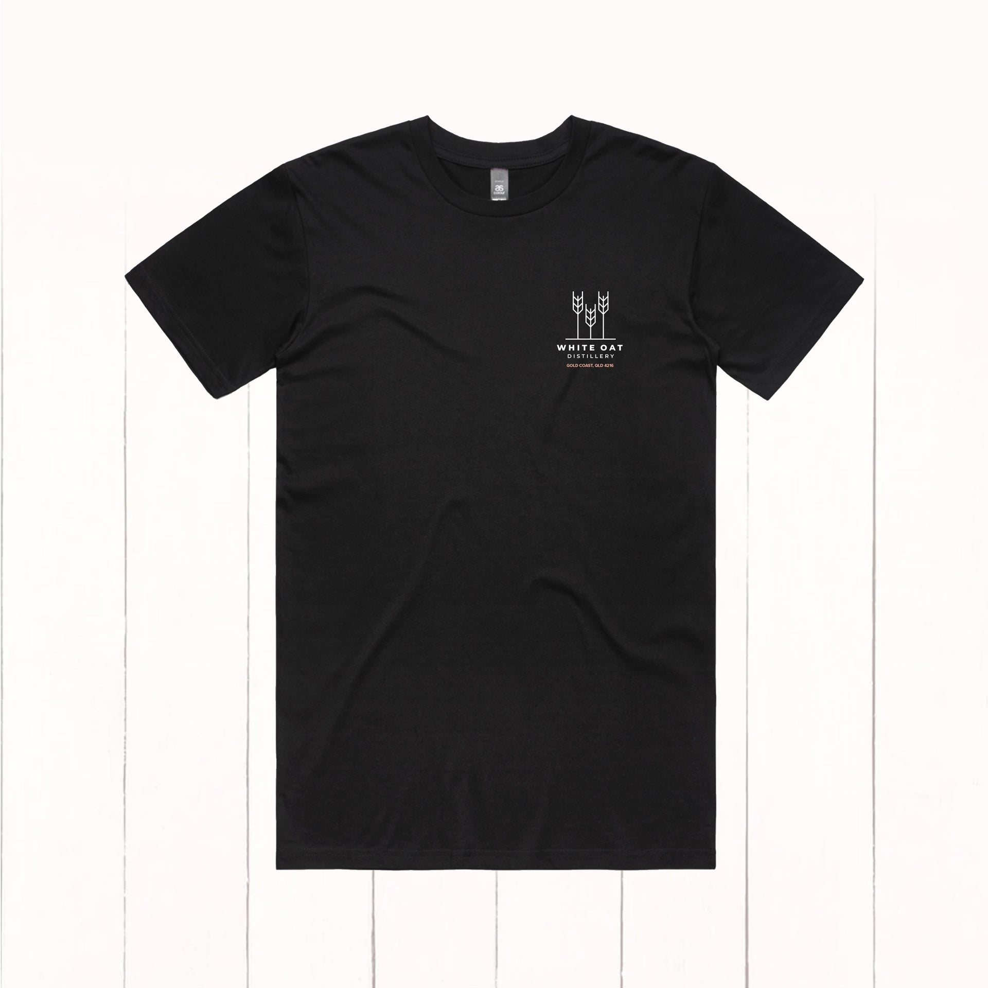 White Oat Staple Logo Tee - Black