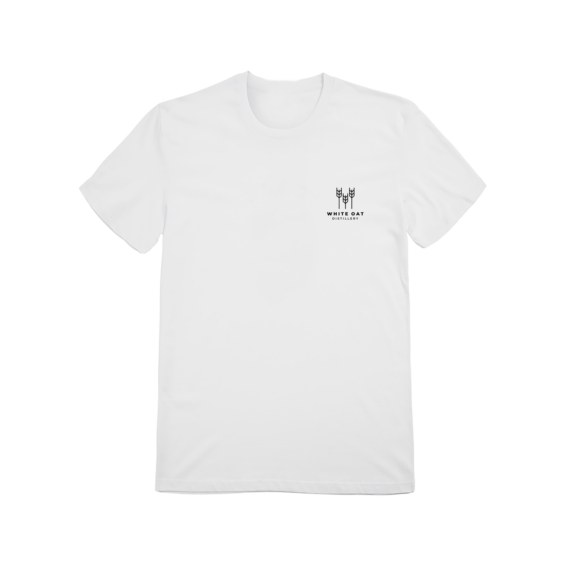 White Oat Back Logo Tee - White
